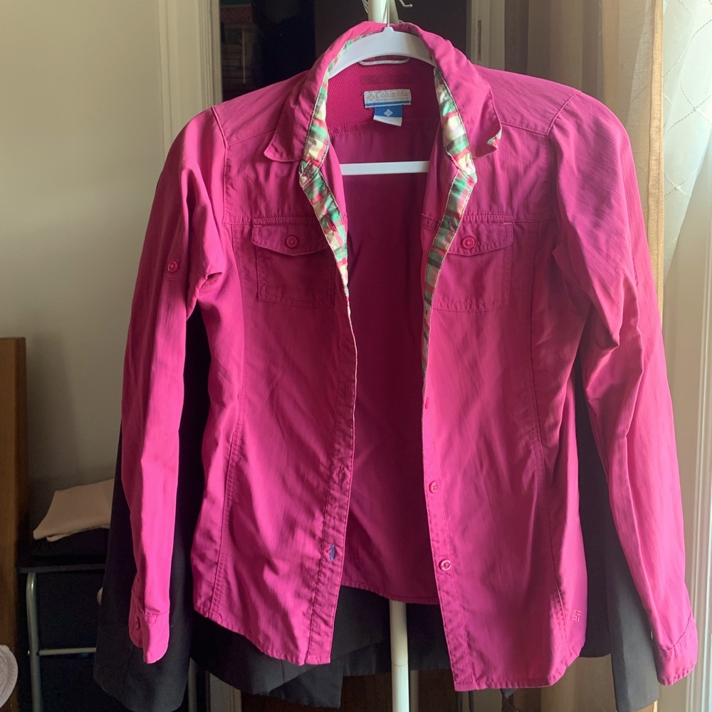 Columbia long sleeve button down shirts
